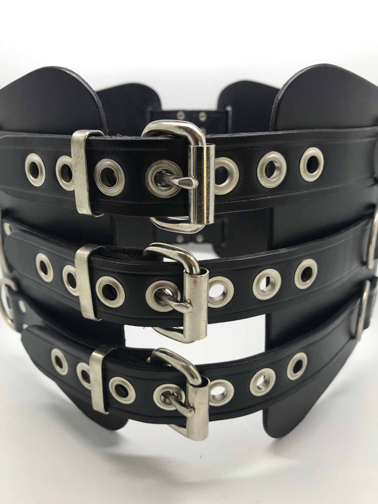 The back of the Leather Kidney Belt with Back Laces.