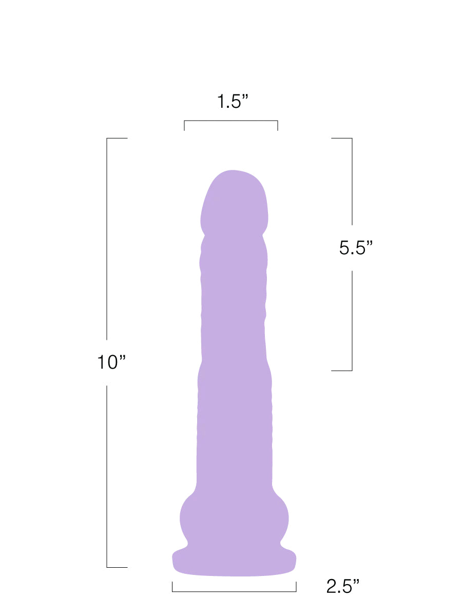 The size dimensions for the Mini Teddy Thrusting Dildo.