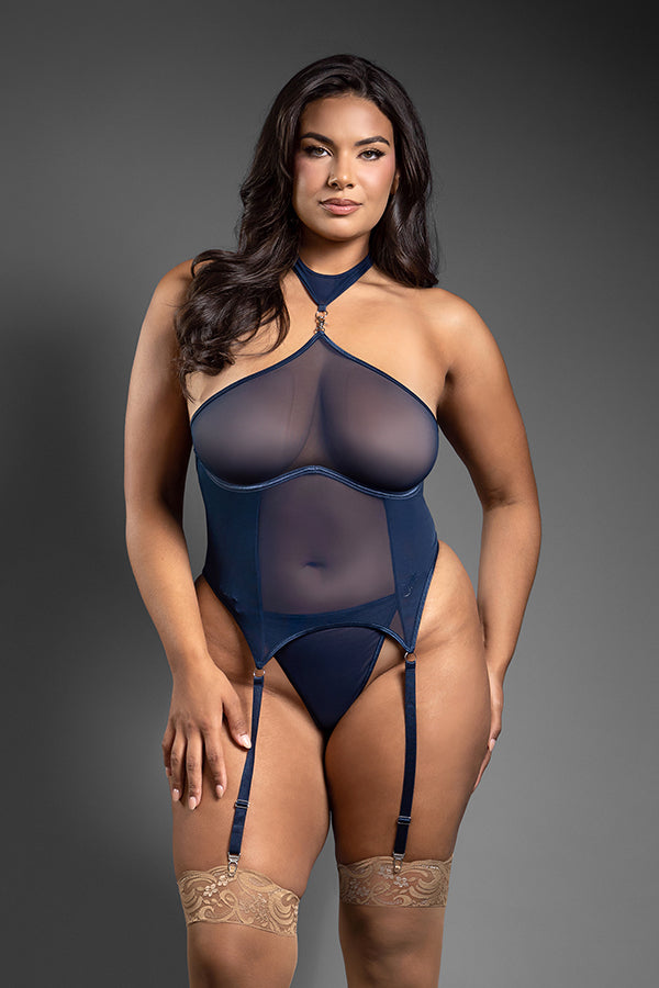 Fantasy LIngerie Gartered Bustier & Panty