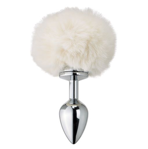 The bunny tail attached to the butt plug in the Magnetic Gem & Tail Plug Set.