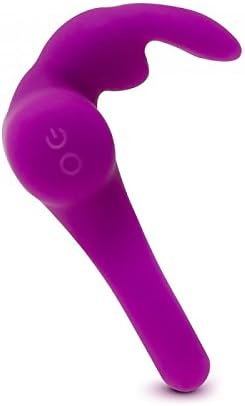 The right side of the purple Vedo Frisky Bunny Rechargeable Cock Ring Vibrator.