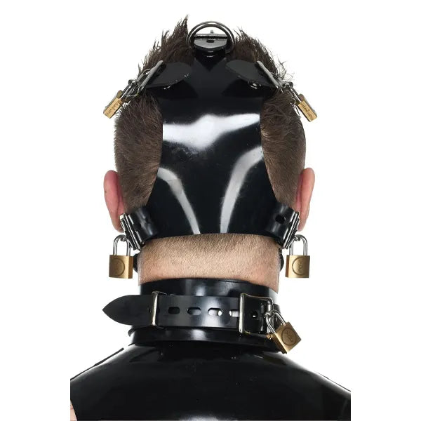 Heavy Rubber Locking Head Harness Muzzle