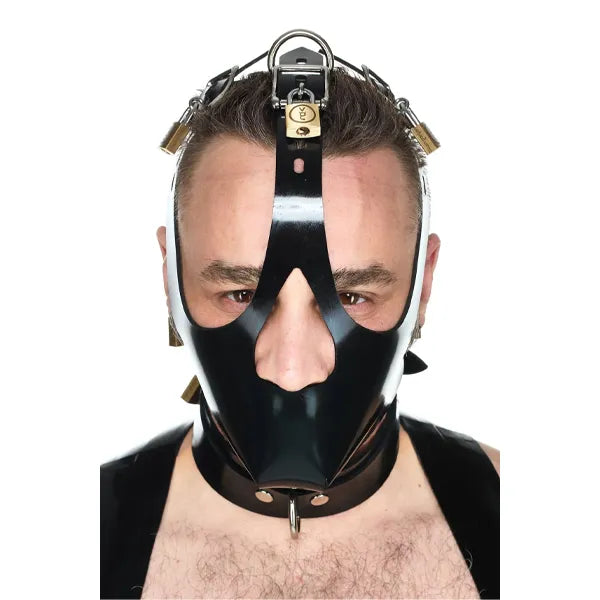 Heavy Rubber Locking Head Harness Muzzle