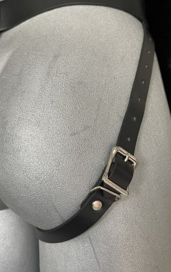 Black Leather Strap On