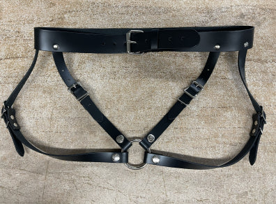 Black Leather Strap On