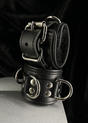Color Stitch Lined Leather Wrist + Ankle Cuffs