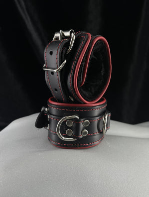 Color Stitch Lined Leather Wrist + Ankle Cuffs
