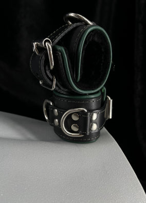 Color Stitch Lined Leather Wrist + Ankle Cuffs