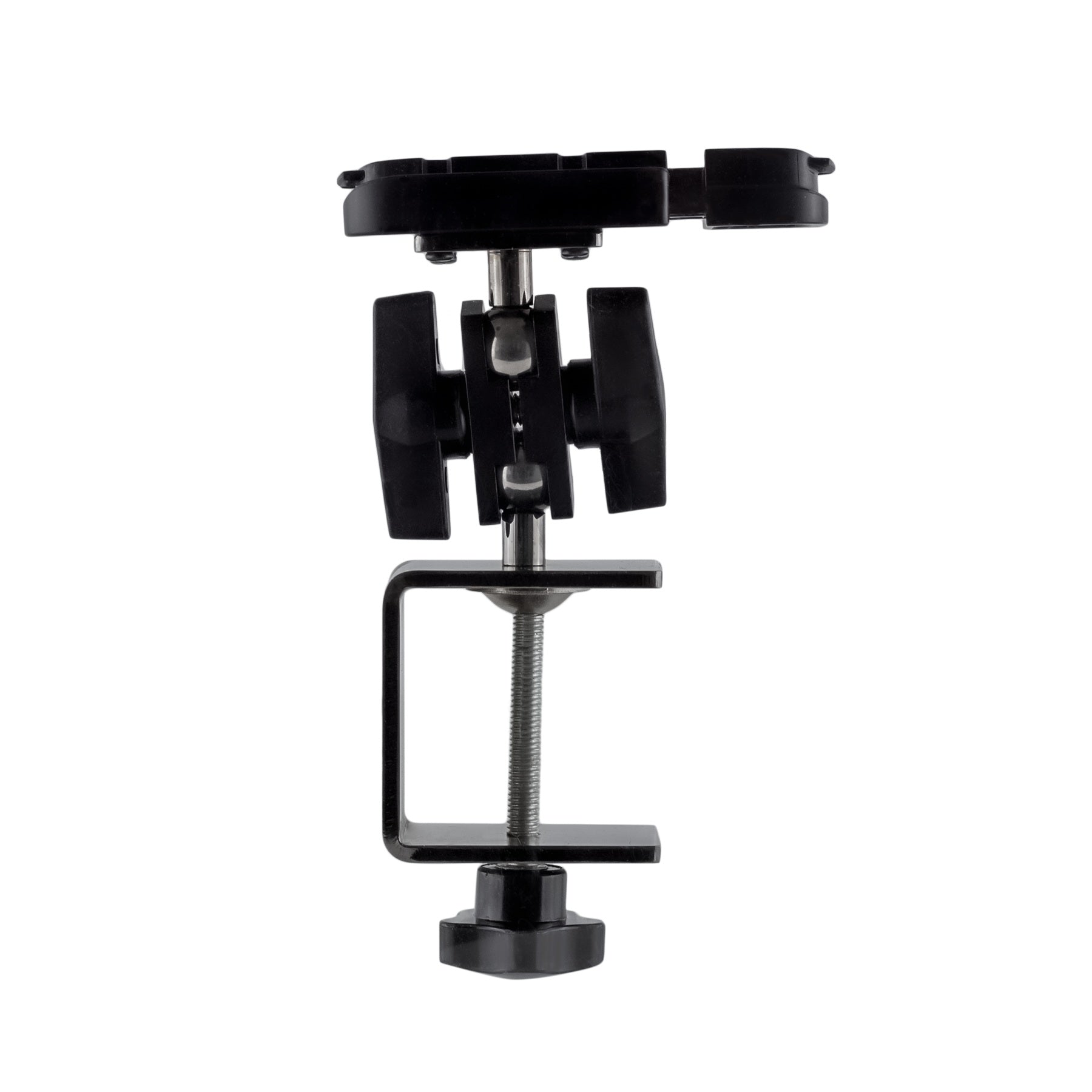A side view of the Kiiroo Keon Table Clamp.