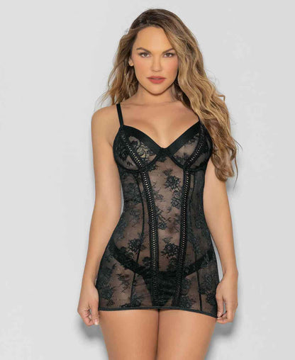 The Boss Lady Chemise on a model, front view.