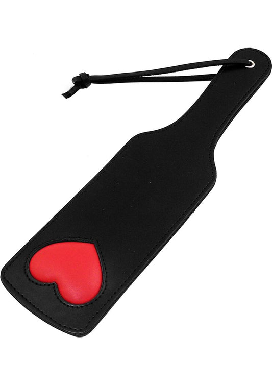 Leather Paddle with Padded Heart