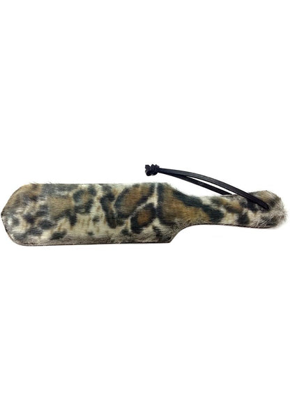 Leather Paddle with Faux Fur