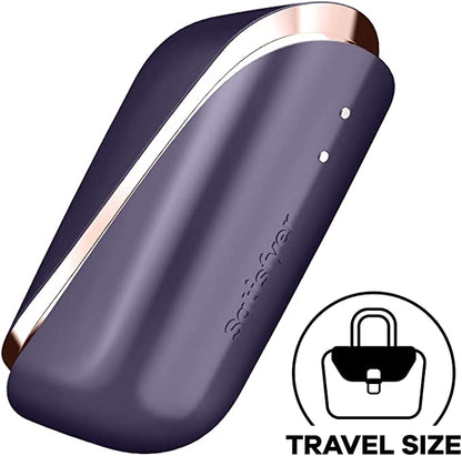 A close up of the Satisfyer Pro Traveler with its cover on.