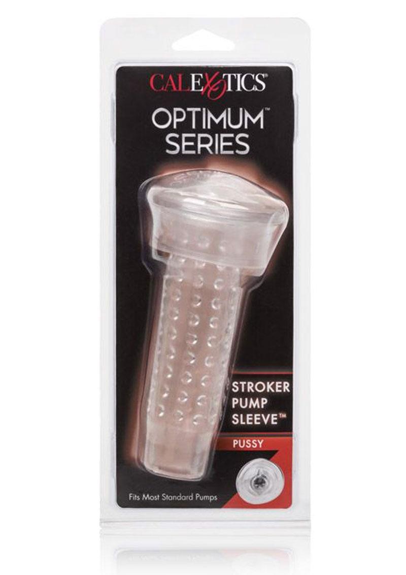 Optimum Series Stroker Pump Sleeve Masturbator - Pussy - Clear