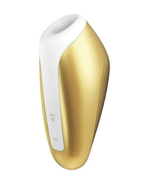 The side view of the yellow Satisfyer Love Breeze.