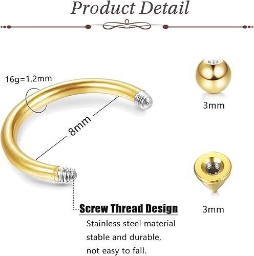 Colorful 16 Gauge Septum Rings