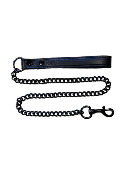 Leather Leash with Chain