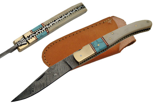 BONE/TURQUOISE FOLDER
