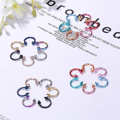 Colorful 16 Gauge Septum Rings