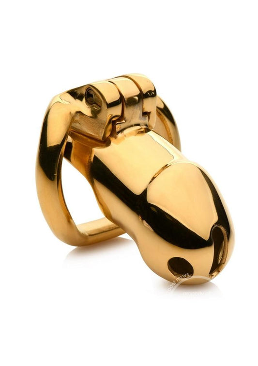 Midas 18K Gold-Plated Locking Chastity Cage