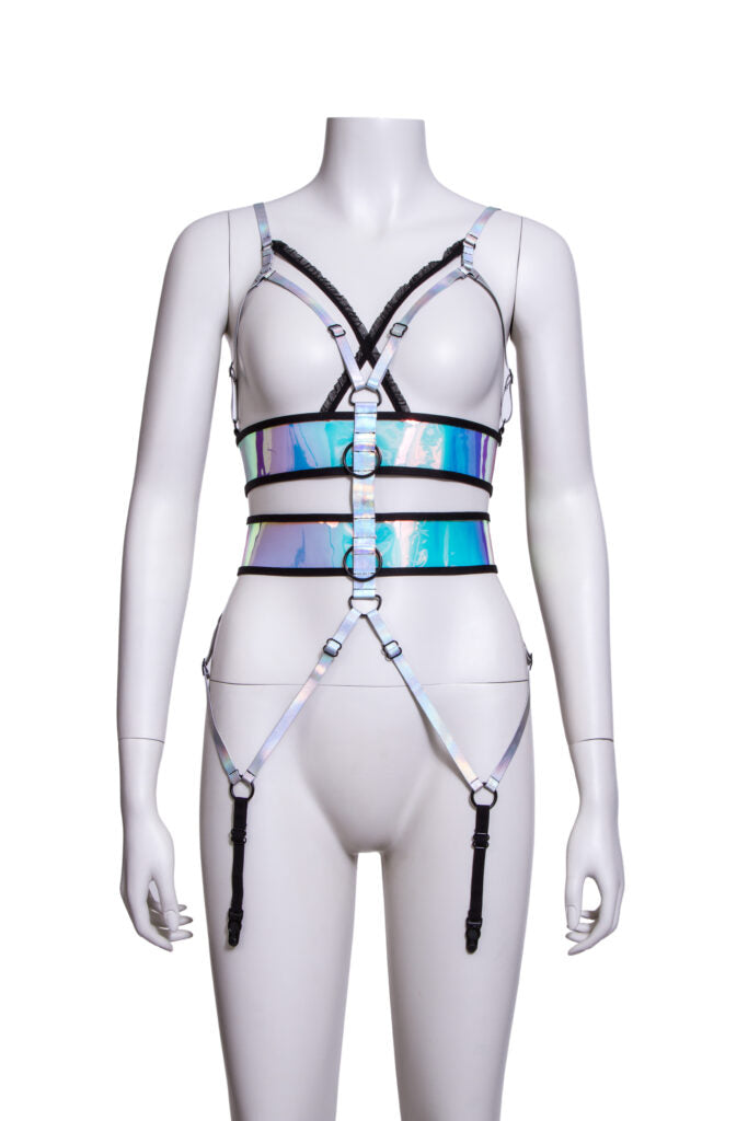The front of the Double Strap Holographic Suspender Harness.