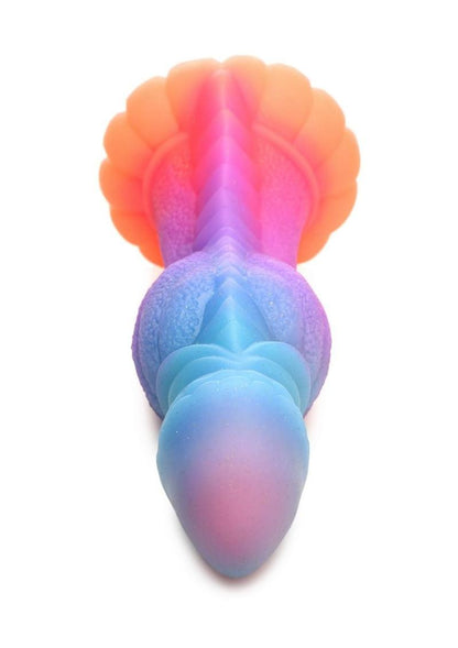 Creature Cocks Galactic Cock Alien Creature Glow in the Dark Silicone Dildo - Multicolor