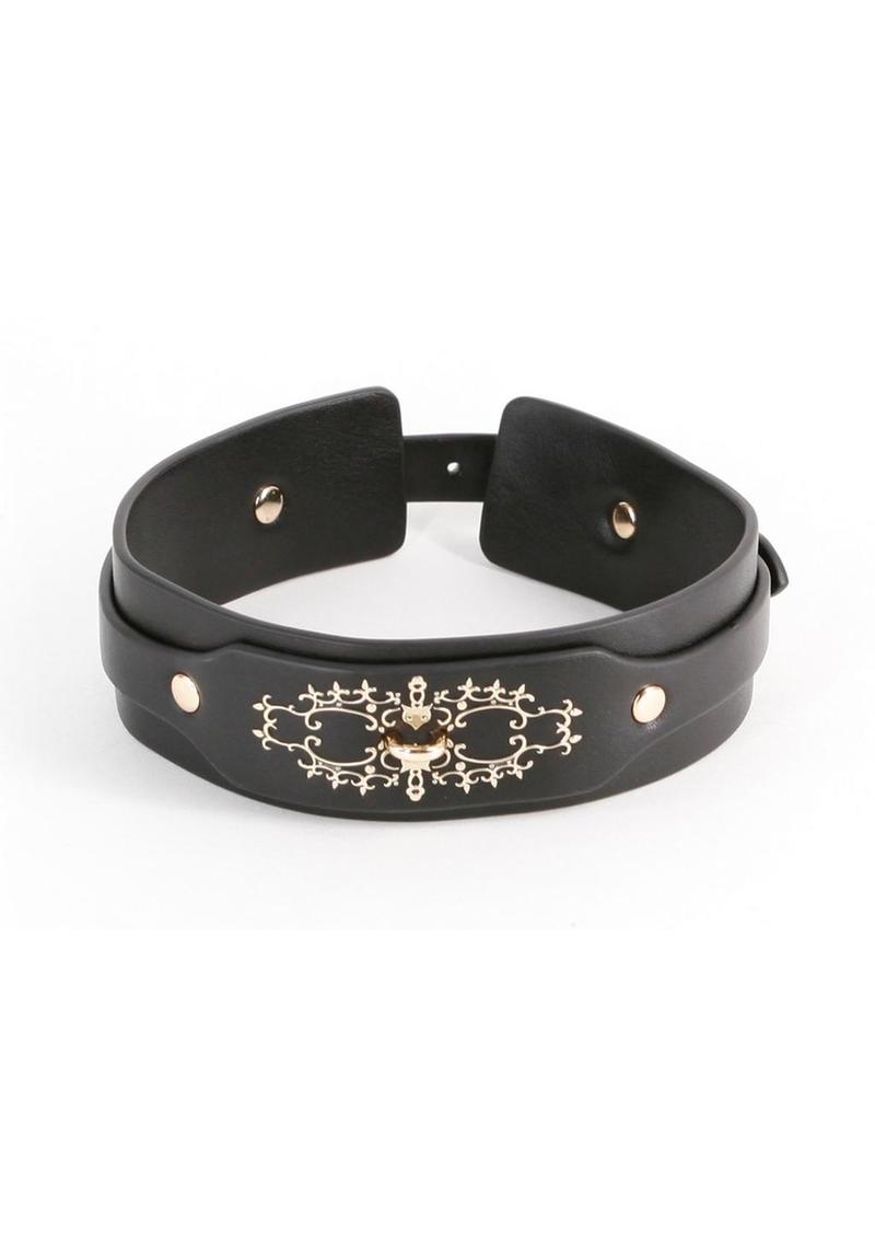 Fetish & Fashion Katrina Collar - Black/Gold