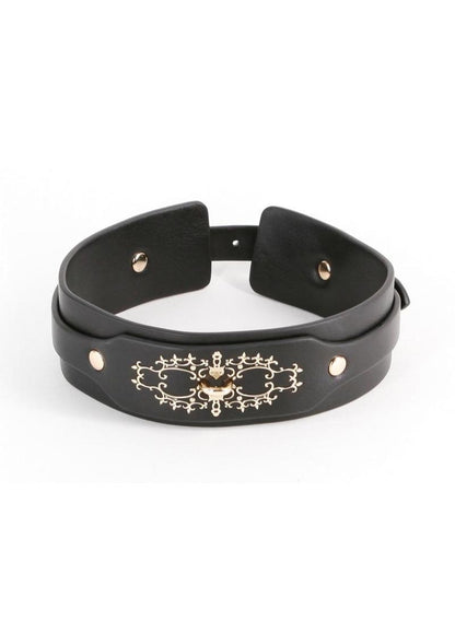Fetish & Fashion Katrina Collar - Black/Gold