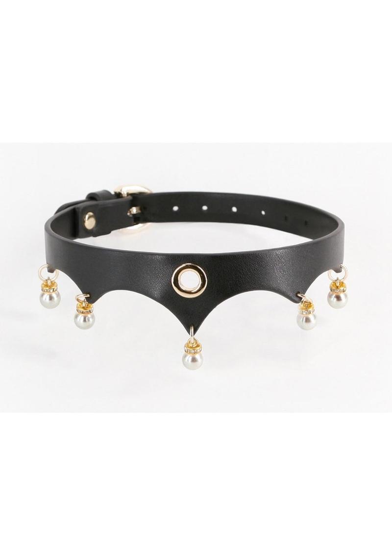 Fetish & Fashion Jezebel Collar - Black/Gold