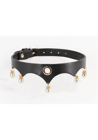 Fetish & Fashion Jezebel Collar - Black/Gold