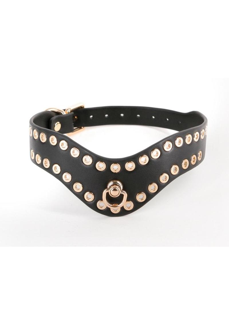 Fetish & Fashion Kali Collar - Black/Gold