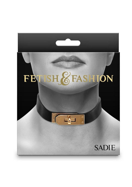 Fetish & Fashion Sadie Collar - Black/Gold