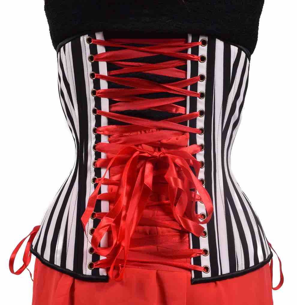 The Circus Riot Longline Hourglass Cincher, rear view.