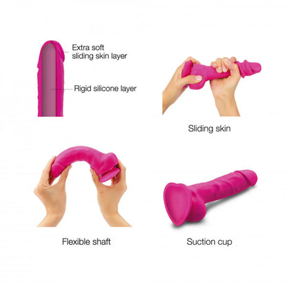 Strap-On-Me Realistic Collection Sliding Skin Dual-Density Silicone Dildo