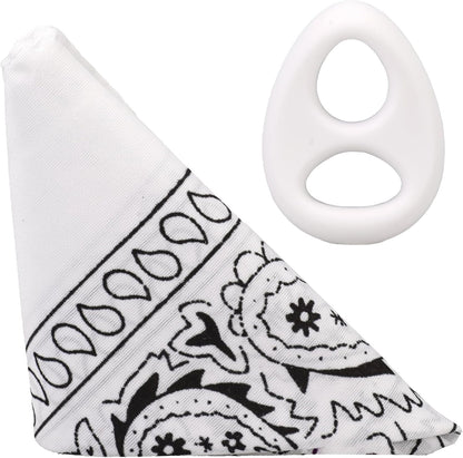 The Code Silicone Cock Ring with Bandana