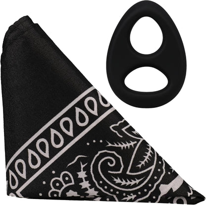 The Code Silicone Cock Ring with Bandana