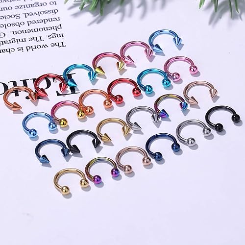 Colorful 16 Gauge Septum Rings
