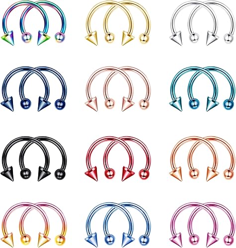 Colorful 16 Gauge Septum Rings