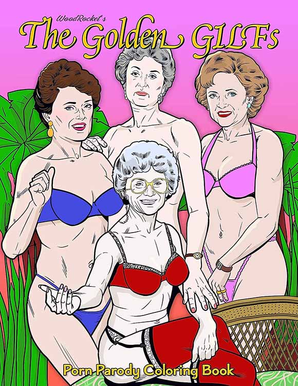 The cover art for The Golden GILFS Coloring Book.