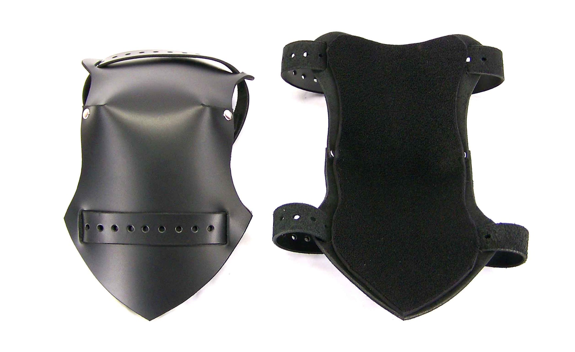 The Leather Knee Pads displayed with one showing the inside of the pad.