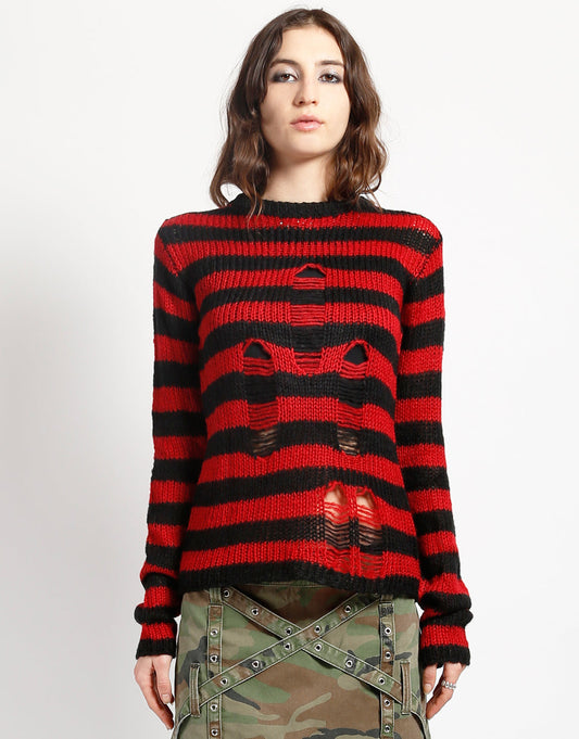 RAG STRIPE SWEATER