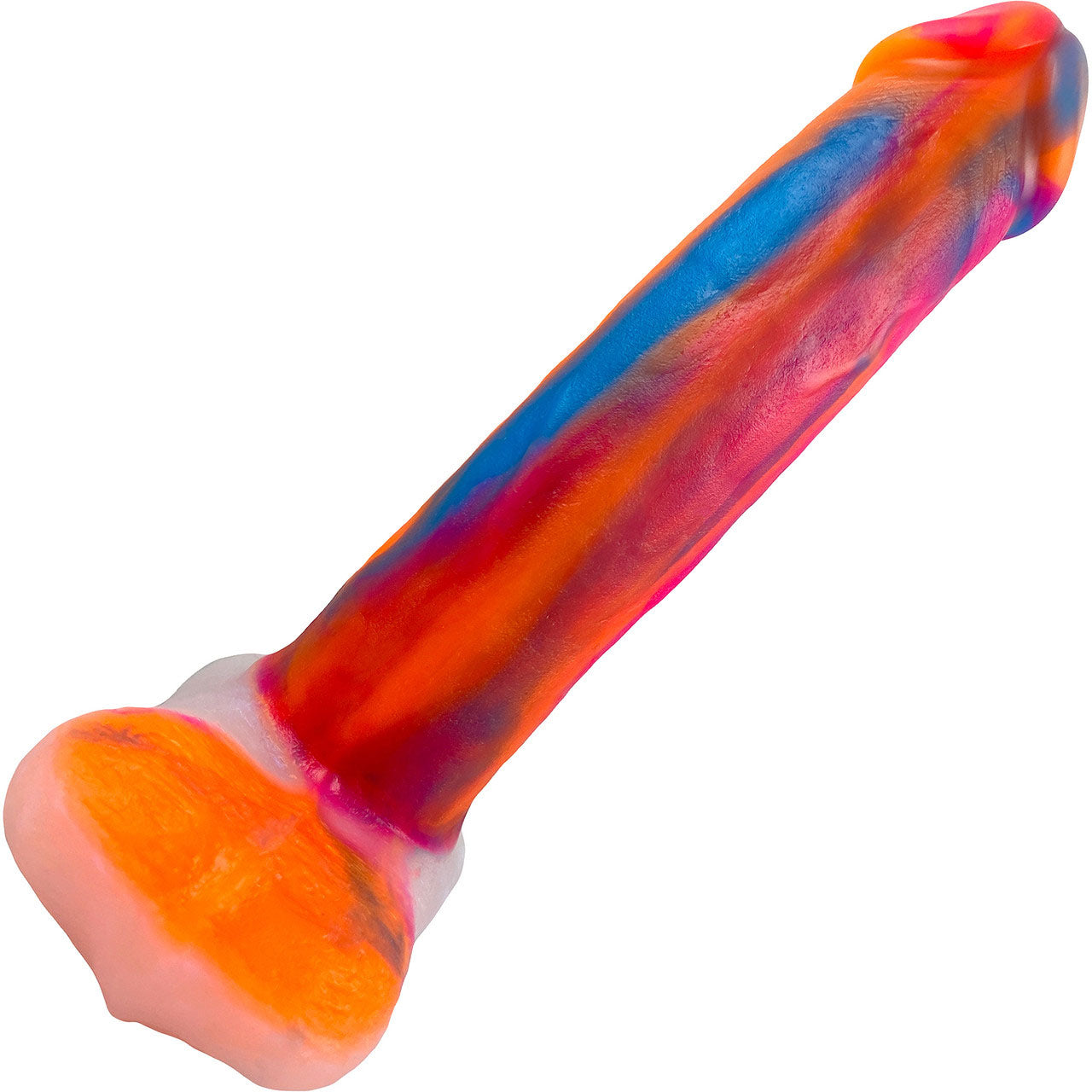 The underside of the Tie-Bright Bandit Vixskin Dildo.