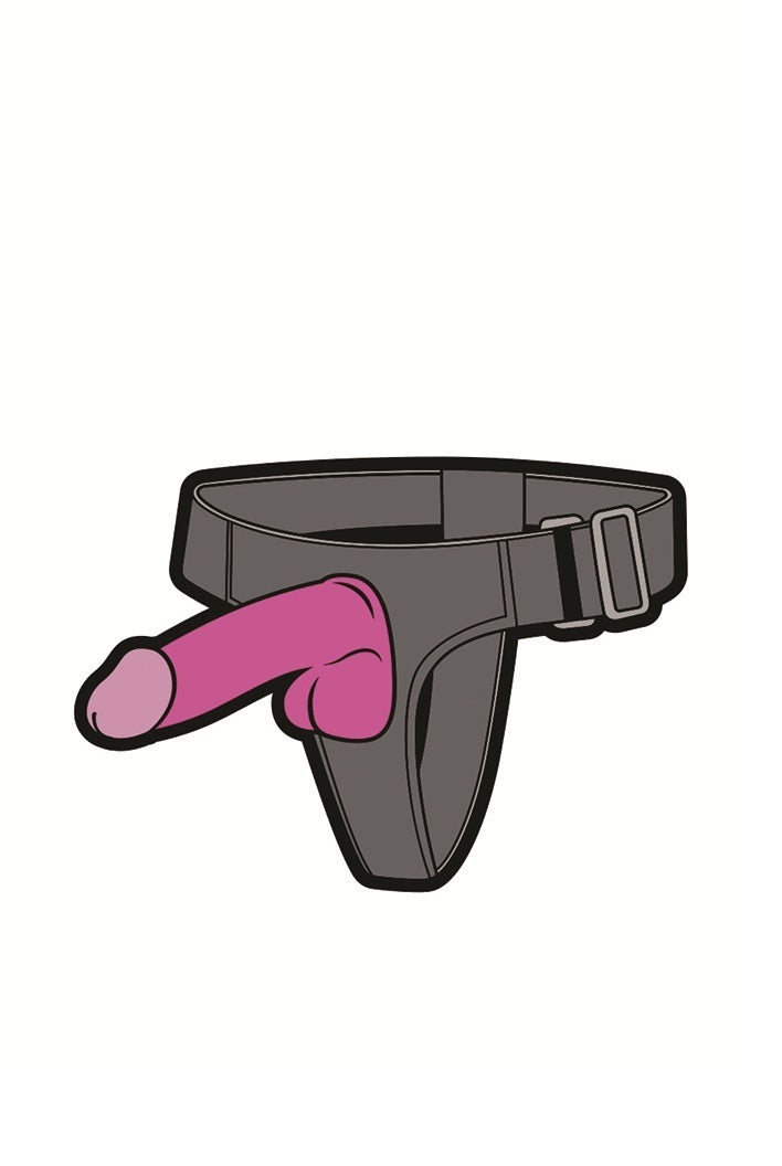 The Strap On WoodRocket Sex Toy Pin.