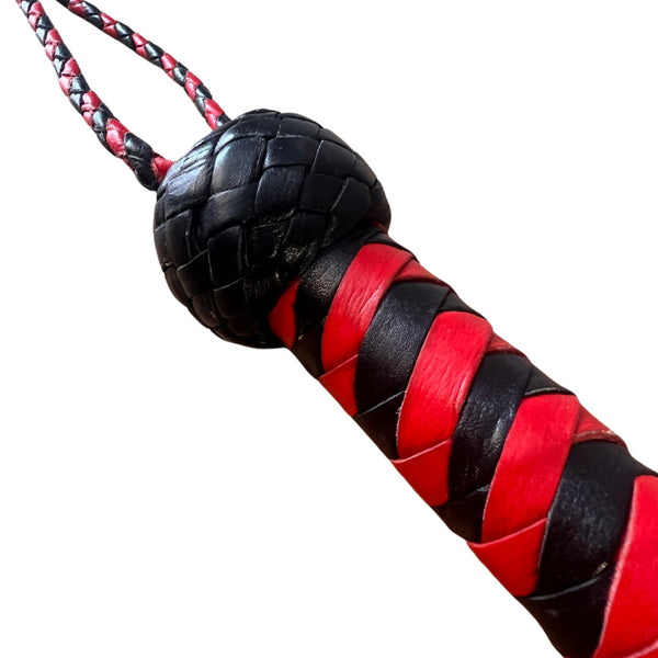 handle knob of black/red braided split taws