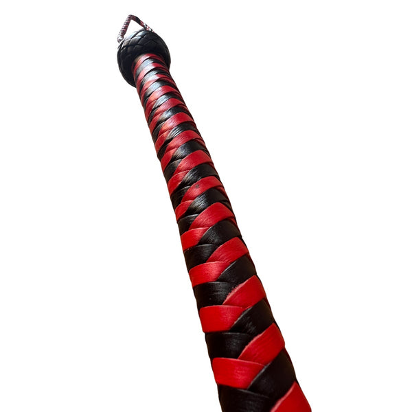 handle of black/red braided split taws