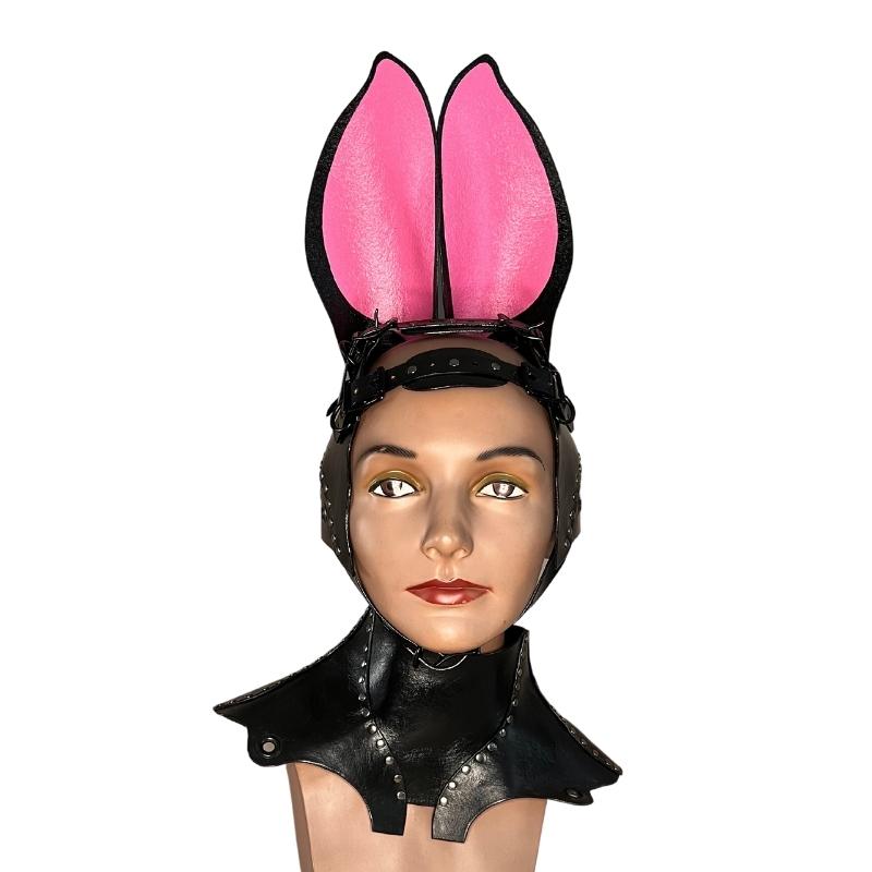 front of Black Bunny Head Harness