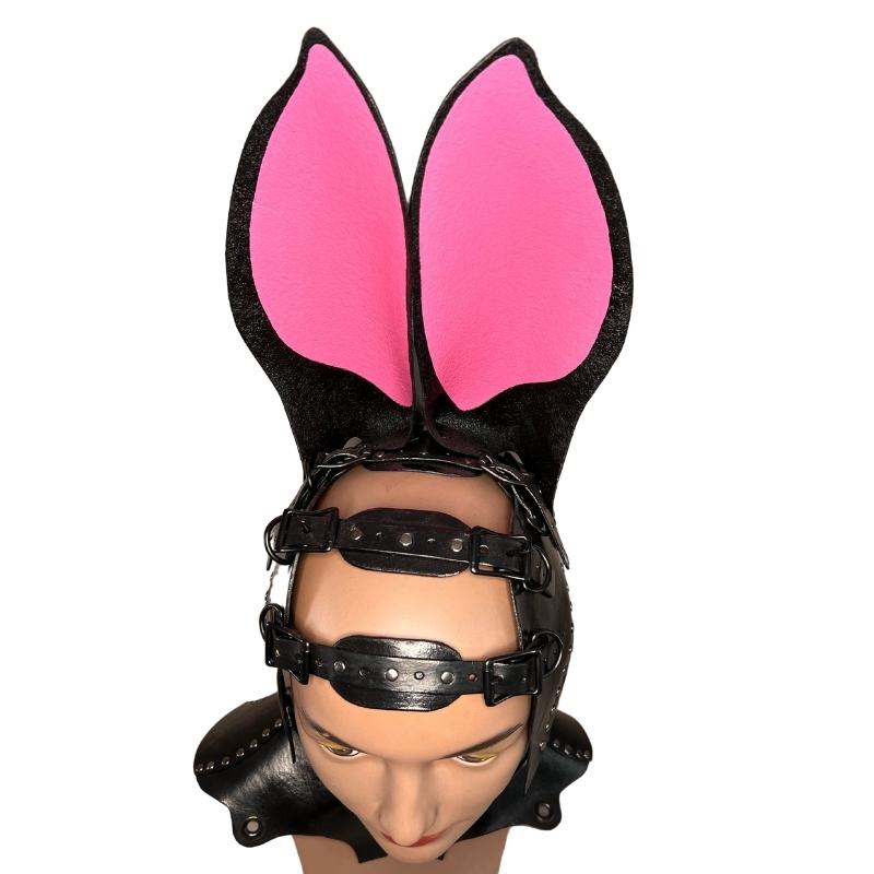 top of black bunny head harness