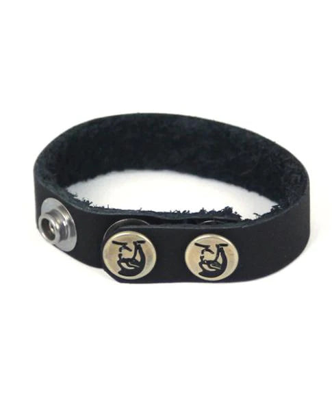 The Nickel Free 3 Snap Leather Cock Ring.