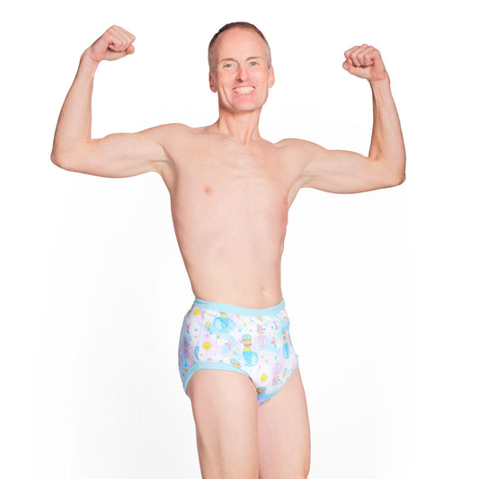 Daydreamer Adult Training Pants on Male model front view
