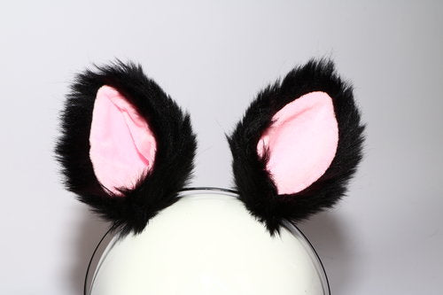 Clip-On Wolf Ears on Metal Headband